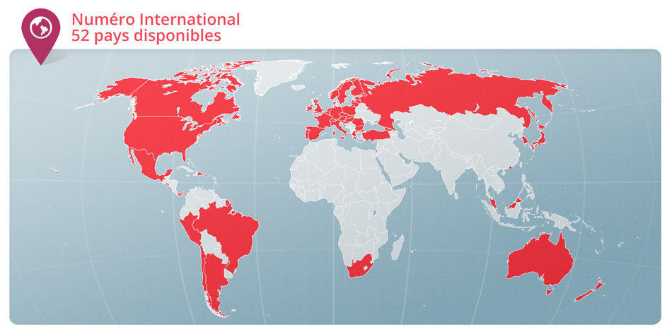 Numéro international : 52 pays disponibles pour vos offres de téléphonie fixe