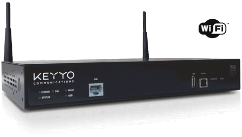 Le modem routeur Keyyo émettant le signal WiFi haut débit