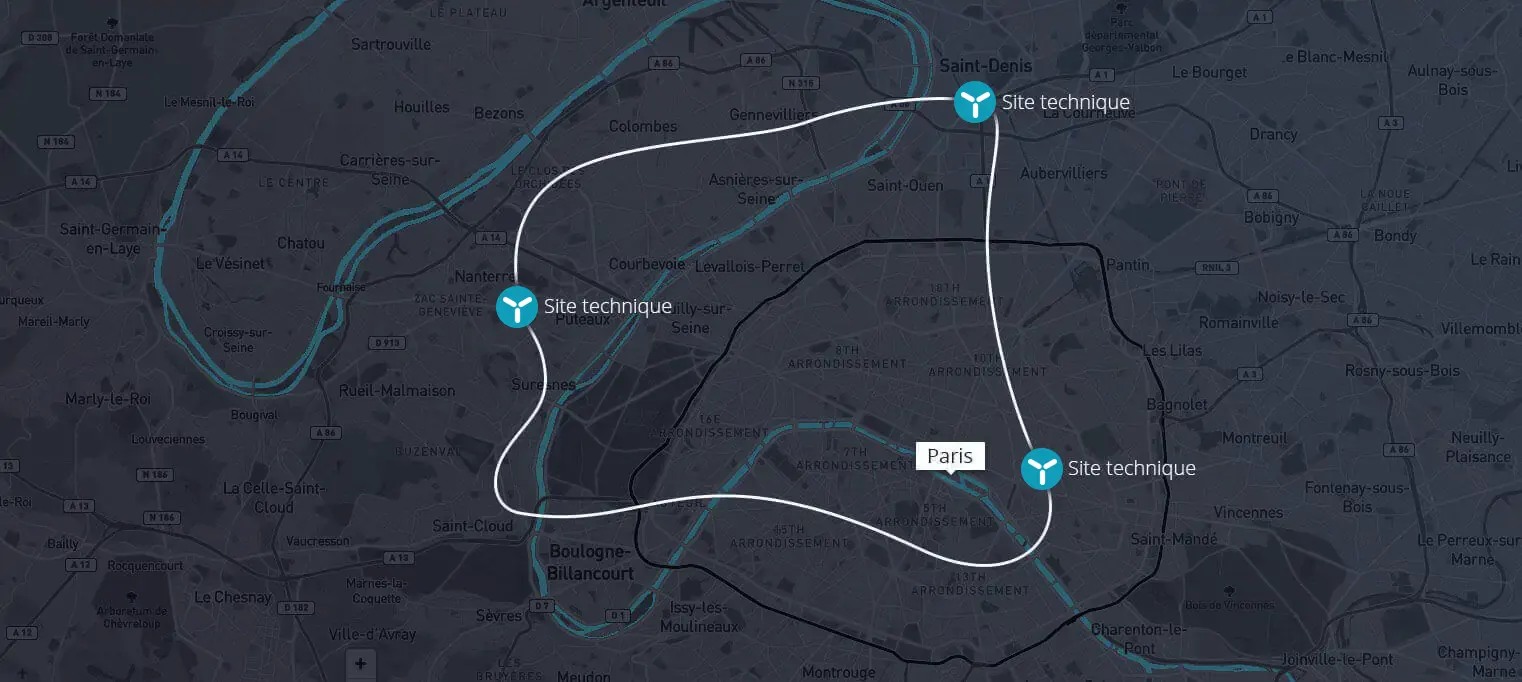 Plan de l'infrastructure Ring de Keyyo